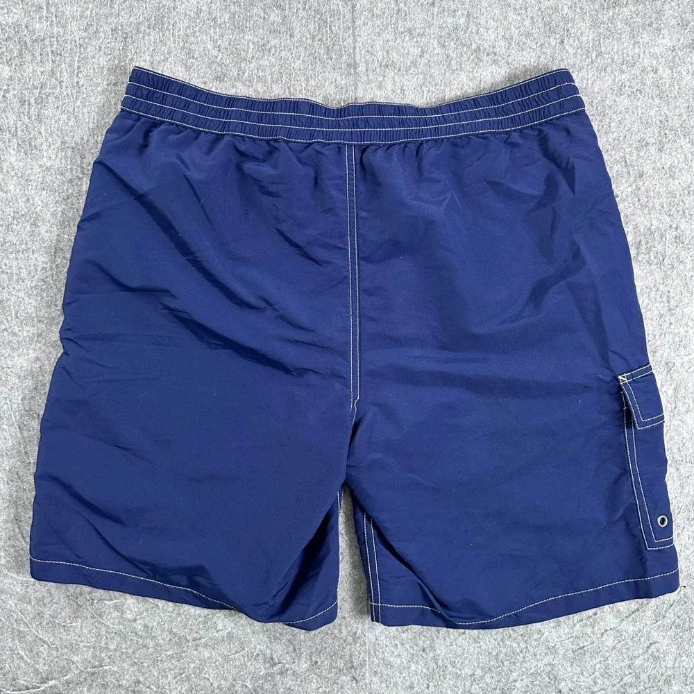 Polo Ralph Lauren Mens Navy Blue Cargo Swim Trunks Shorts Size Small Red Pony